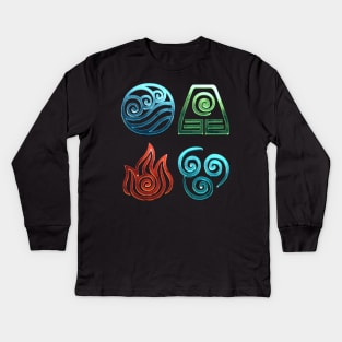 The Four Elements Kids Long Sleeve T-Shirt